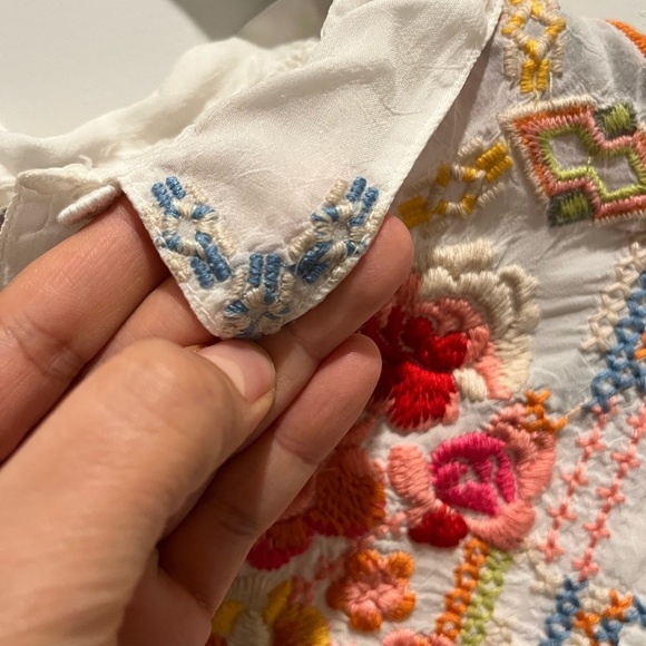 Johnny Was Festival Long-Sleeve Embroidered Georgette Tunic - Picture 13 of 14